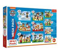 Trefl - PAW Patrol, Tillförlitliga Hundpatrullen - 10-i-1 Pussel, 10 Pussel, 12 till 48 bitar - Pussel med Sagofigurer, Olika Svårighetsgrader, för barn från 4 år och uppåt