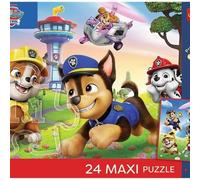 Trefl - Paw Patrol, Un Paseo Divertido - Rompecabezas Maxi de 24 Piezas - 24 Piezas Grandes, póster Exclusivo, Entretenimiento Creativo, para niños a Partir de 3 años