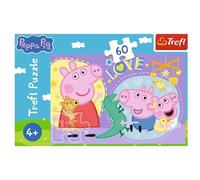 Trefl: Peppa Feliz - Rompecabezas de 60 piezas