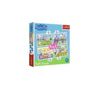 Trefl Peppa Pig 4in1 rompecabezas Puzzle 4in1 (12 15 20 24) Recoleccin de vacaciones Rompecabezas de bricolaje Peppa Pig Pig Puzzle Classic para adu