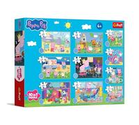 Trefl - Peppa Pig: El Divertido Mundo de Peppa - 10 en 1, 10 Rompecabezas, de 20 a 48 Piezas - Rompecabezas de Colores con los Personajes del Cuento, para niños a Partir de 4 años
