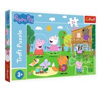 Trefl 24 Maxi Rompecabezas-24 Piezas Grandes, Coloridos Rompecabezas con Personajes, Entretenimiento Creativo, Diversión para Niños a Partir de 3 Años Puzzle, Color Peppa Pig (14342)