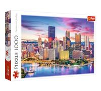 Trefl - Pittsburgh, Pensilvania, EE.UU. - Puzzle 1000 Piezas - Paisaje Urbano, Rascacielos, Puzzle DIY, Entretenimiento Creativo, Diversión, Puzzles clásicos para Adultos y niños a Partir de 12 años