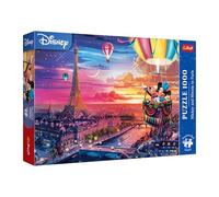 Trefl Premium Plus Quality - Puzzle Disney, Mickey y Minnie en París - 1000 piezas de rompecabezas de héroes favoritos para adultos y niños a partir de 14 años