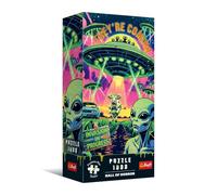 Trefl Premium Plus Quality - Hall of Horror Puzzle: UFO - 1000 Piezas, Serie Llena de Terror y atmósfera Oscura, Encaje Piezas, para Adultos y niños a Partir de 14 años