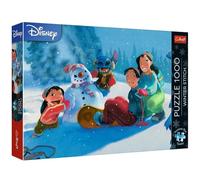 Trefl Premium Plus Quality-Lilo & Stitch Puzzle, Winter Stitch-1000 Piezas, Serie de Rompecabezas de Personajes de Cuento de Hadas, para Adultos y niños de 14 años o más, Multicolor (12100)