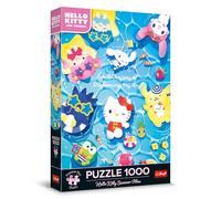 Trefl Premium Plus Quality-Puzle Hello Kitty Summer Vibes-1000 Piezas, Serie de Rompecabezas con los Personajes Favoritos, para Adultos y niños a Partir de 14 años, Multicolor (12067)