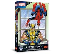Trefl Premium Plus Quality - Puzle Navideño Marvel, Spider-Man & Wolverine: Navidad - 1000 Piezas, Personajes preferidos, para Adultos y niños a Partir de 14 años