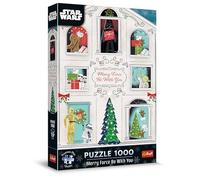 Trefl Premium Plus Quality - Puzle Navideño Star Wars: Que la Fuerza de la Navidad te acompañe - 1000 Piezas, Personajes preferidos, para Adultos y niños a Partir de 14 años