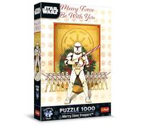Trefl Premium Plus Quality-Puzle Star Wars: Patrulla navideña de Las Tropas de Asalto-1000 Piezas, Personajes preferidos, para Adultos y niños a Partir de 14 años (12086)