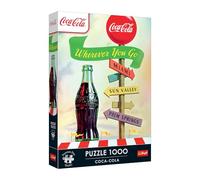 Trefl Premium Plus Quality-Puzzle Coca-Cola: Dondequiera Que vayas: 1000, Serie de Motivos atemporales, Piezas Que encajan a la perfección, para Adultos y niños a Partir de 14 años (12098)