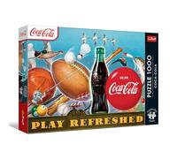 Trefl Premium Plus Quality-Puzzle Coca-Cola: Un Momento de Descanso: 1000, Serie Motivos atemporales, Encaje Piezas, para Adultos y niños a Partir de 14 años (12101)