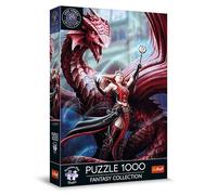 Trefl Premium Plus Quality - Puzzle Fantasy Collection: Mago Escarlata - 1000 Piezas, Serie de Cuadros del Mundo de Fantasía, Anne Stokes, para Adultos y Niños a Partir de 12 años