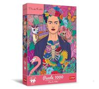 Trefl Premium Plus Quality - Puzzle Frida Kahlo, Blooming Soul - 1000 Piezas, Serie de Rompecabezas de la Artista Frida Kahlo, para Adultos y niños a Partir de 14 años