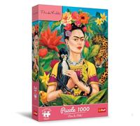 Trefl Premium Plus Quality-Puzzle, Retrato en la selva-1000 Piezas, Serie de Rompecabezas de la Artista Frida Kahlo, para Adultos y niños a Partir de 14 años, Multicolor (12094)