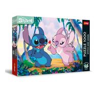 Trefl Premium Plus Quality - Puzzle Lilo & Stitch, Stitch & Angel - 1000 Piezas, Serie de Rompecabezas con los Personajes Favoritos, para Adultos y niños a Partir de 14 años