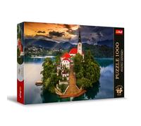 Trefl Premium Plus Quality - Puzzle Photo Odyssey: El Lago de Bled, Eslovenia - 1000 Piezas, Serie única de fotografías, Ajuste Piezas, para Adultos y niños a Partir de 12 años