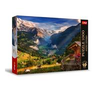 Trefl Premium Plus Quality - Puzzle Photo Odyssey: El Valle de Lauterbrunnen, Suiza - 1000 Piezas, Serie única de fotografías, Ajuste Piezas, para Adultos y niños a Partir de 12 años