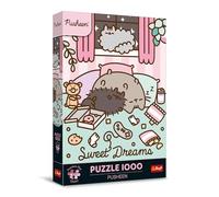 Trefl Premium Plus Quality - Puzzle Pusheen - 1000 Piezas, Serie de Rompecabezas con los Personajes Favoritos, para Adultos y niños a Partir de 14 años