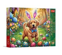 Trefl Premium Plus Quality - Puzzle Spring Bloom: Perro de Pascua - 500 Piezas, Serie Motivos atemporales, Piezas Que encajan a la perfección, para Adultos y niños a Partir de 10 años