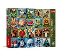 Trefl Premium Plus Quality - Puzzle Tea Time: Croché - Cuatro Estaciones - 1000 Piezas, Serie de imágenes nostálgicas pintadas, para Adultos y niños Mayores de 14 años