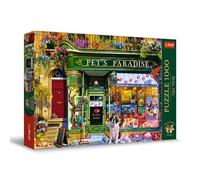 Trefl Premium Plus Quality - Puzzle Tea Time: ¡El paraíso de los Animales! - 1000 Piezas, Serie de imágenes nostálgicas de Pintura, para Adultos y niños a Partir de 12 años