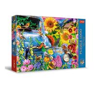 Trefl Premium Plus Quality - Puzzle Tea Time: Idilio campestre, pájaros Cantando - 1000 Piezas, Serie de imágenes nostálgicas de Pintura, para Adultos y niños a Partir de 12 años