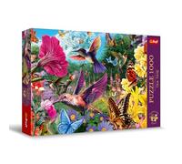 Trefl Premium Plus Quality-Puzzle Tea Time: Jardín para aves-1000, Serie de imágenes nostálgicas de Pintura, Ajuste Piezas, para Adultos y niños a Partir de 12 años, Multicolor (10806)