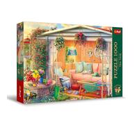 Trefl Premium Plus Quality - Puzzle Tea Time: Mi Lugar Preferido - 1000 Piezas, Serie de imágenes nostálgicas de Pintura, Ajuste Piezas, para Adultos y niños a Partir de 12 años