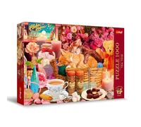 Trefl Premium Plus Quality - Puzzle Tea Time: Todo lo Agradable - 1000 Piezas, Serie de imágenes nostálgicas de Pintura, Ajuste Piezas, para Adultos y niños a Partir de 12 años
