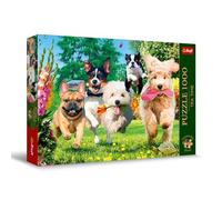 Trefl Premium Plus Quality - Puzzle Tea Time: ¡Viene el lío! - 1000 Piezas, Serie de imágenes nostálgicas de Pintura, Ajuste Piezas, para Adultos y niños a Partir de 12 años