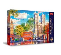 Trefl Premium Plus Quality - Puzzle Tea Time: Vista de Londres - 1000 Piezas, Serie de imágenes nostálgicas de Pintura, Ajuste Piezas, para Adultos y niños a Partir de 12 años
