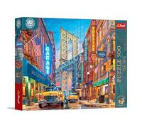 Trefl Premium Plus Quality - Puzzle Tea Time: Vista del Puente de Manhattan - 500 Piezas, Serie de imágenes nostálgicas pintadas, para Adultos y niños a Partir de 10 años
