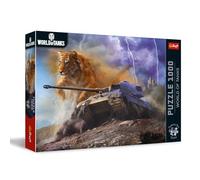 Trefl Premium Plus Quality-Puzzle World of Tanks, Tiger II-1000 Elementos, Serie de Rompecabezas con Tanques, para Adultos y niños Mayores de 14 años, Multicolor (12089)