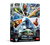 Trefl Premium Plus Quality - Rompecabezas de Star Wars, The Mandalorian y Grogu - 1000 Piezas, una Serie de Rompecabezas con los Personajes Favoritos, para Adultos y niños a Partir de 14 años
