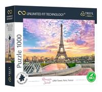 Trefl-1000 Piezas, Cartón Más Grueso, Bio, Torre, Francia, Entretenimiento para Adultos Y Niños Mayores De 12 Años, Color uft Puzzle Romantic Sunset: Eiffel Tower, Paris, France, 1000 (10693)