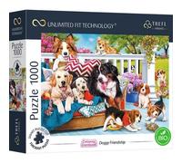 Trefl Prime: Perros en el jardín - Rompecabezas de 1000 piezas combinado