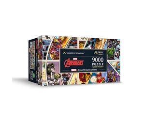 Trefl Prime - Puzzle UFT: Marvel - Across The Comic Universe - 9000 Piezas, Rompecabezas Grande, Bio, EKO, Collage con Superhéroes, Entretenimiento para Adultos y Niños a Partir de 12 Años