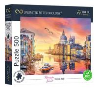 Trefl-500 Piezas-Cartón más Grueso, Venecia, Italia, Puesta de Sol, Moderno, Entretenimiento Creativo para Adultos y niños a Partir de 10 años, Color puzzle uft romantic sunset: venice, italy (37457)