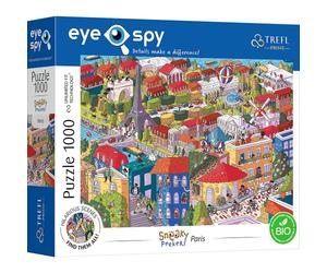 Trefl Prime - UFT Eye-Spy Sneaky Peakers Puzzle: París, Francia - 1000 Elementos, Detalles Sorprendentes, Cartón Más Grueso, BIO, EKO, Entretenimiento Creativo Para Adultos Y Niños A Partir De 12 Años