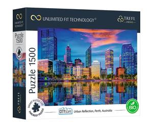 Trefl Prime - UFT Puzzle Cityscape: Urban Reflection, Perth, Australia - 1500 Piezas, Cartón Más Grueso, Bio, Eco, Paisaje Urbano, Rascacielos, Entretenimiento para Adultos Y Niños Mayores De 12 Años