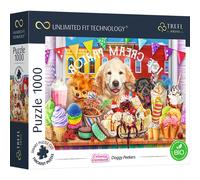 Trefl Prime - Uft Puzzle Cuteness Overload: Doggy Peekers - 1000 Piezas, Cartón Más Grueso, Bio, Perros, Animales, Imagen Dulce, Helado, Entretenimiento para Adultos Y Niños Mayores De 12 Años