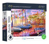 Trefl Prime - Uft Puzzle Vacay Time: Summer Evening -1000 Piezas, Cartón Más Grueso, Bio, Eko, Vacaciones, Verano, Yates, Marina, Puesta De Sol, Entretenimiento Para Adultos Y Niños Mayores De 12 Años