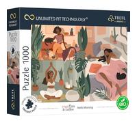 Trefl-1000 Piezas, Cartón Más Grueso, Bio, EKO, Gatos, Café, Relajación, Entretenimiento para Adultos Y Niños Mayores De 12 Años, Color uft Puzzle Yoga, Cats & Coffee: Hello Morning, 1000 (10694)