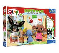 Trefl Primo - Bing con Amigos - 3en1: Puzzle de 24 Elementos Grandes, Libro para Colorear, Puzzle de Colores con Personajes de Cuentos de Hadas, diversión para niños Mayores de 3 años