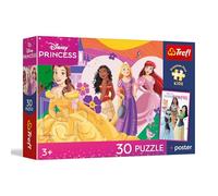 Trefl - Princesa, Princesas y Amistad - Rompecabezas de 30 Piezas - Rompecabezas de héroes de Cuento de Hadas, póster único, Entretenimiento Creativo, para niños a Partir de 3 años