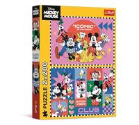 Trefl Puzle 2en1: Disney, El Tiempo con Amigos-2 x 200 Piezas-Set de Dos Rompecabezas para Adolescentes, Multicolor (13319)