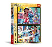 Trefl - Puzle 2en1: Lilo & Stitch, La Alegre Vida de Stitch - 2 x 200 Piezas - Juego de Dos puzles para Adolescentes