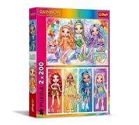 Trefl - Puzle 2en1: Rainbow High, Las muñecas del arcoíris - 2 x 200 Piezas - Juego de Dos puzles para Adolescentes