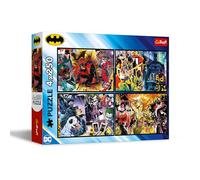 Trefl Puzle 4en1: Batman en acción-4 x 250 Piezas-Set de Cuatro Rompecabezas para Adolescentes, Multicolor (13310)